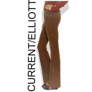 CURRENT/ELLIOTT Brown Corduroy Flare Pants 26